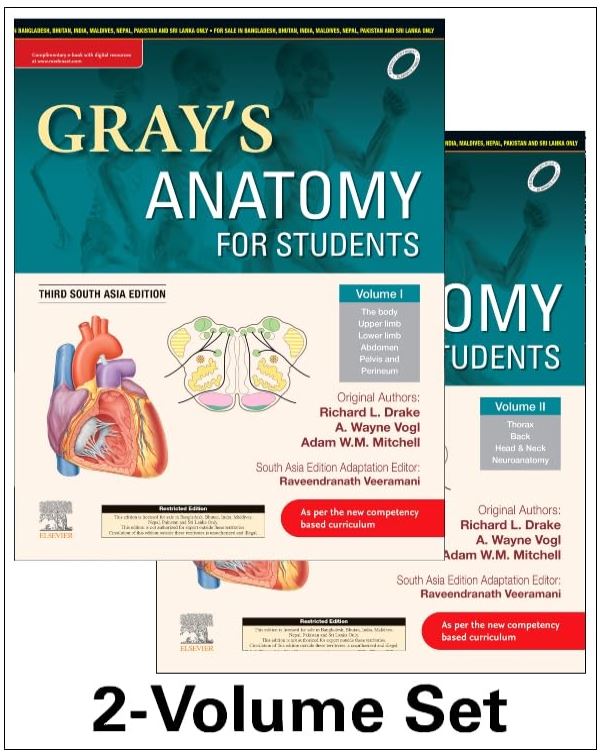 Gray's Anatomy for Students, 3rd South Asia Edition (Two Volume Set)